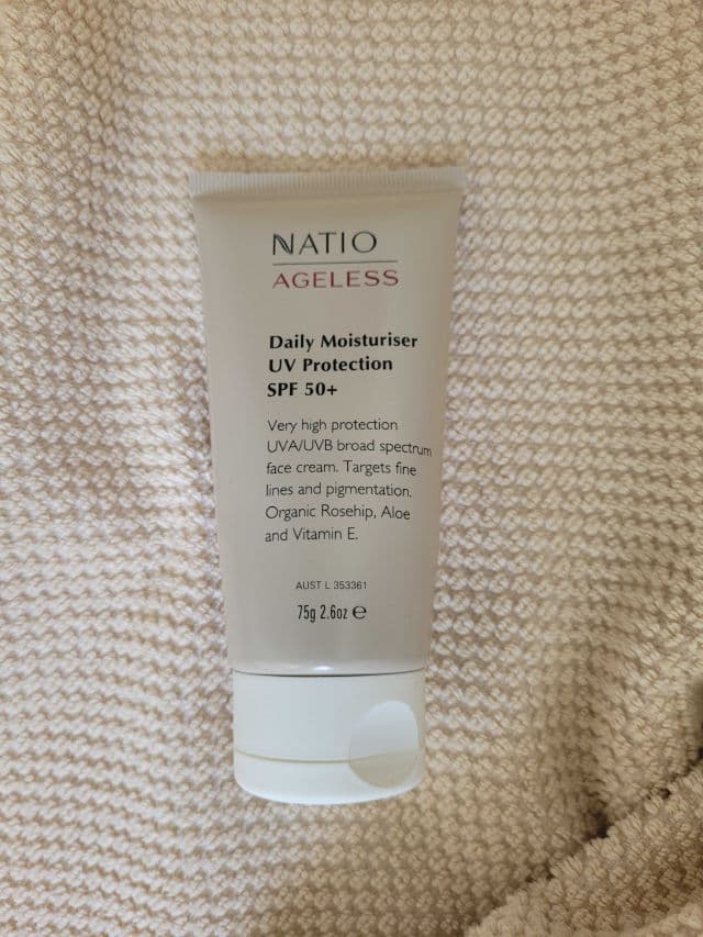 Natio Ageless Daily Moisturiser UV Protection SPF 50+ review photo by MsK