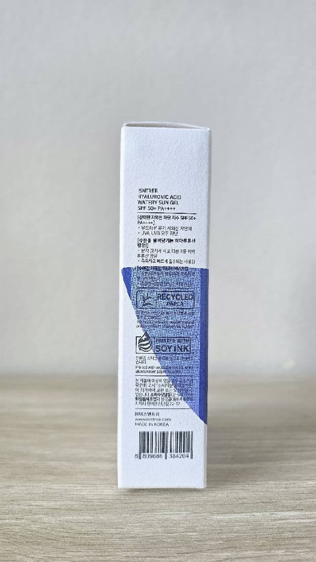ISNTREE Hyaluronic Acid Watery Sun Gel SPF50+ PA++++ review photo by PinkPeach