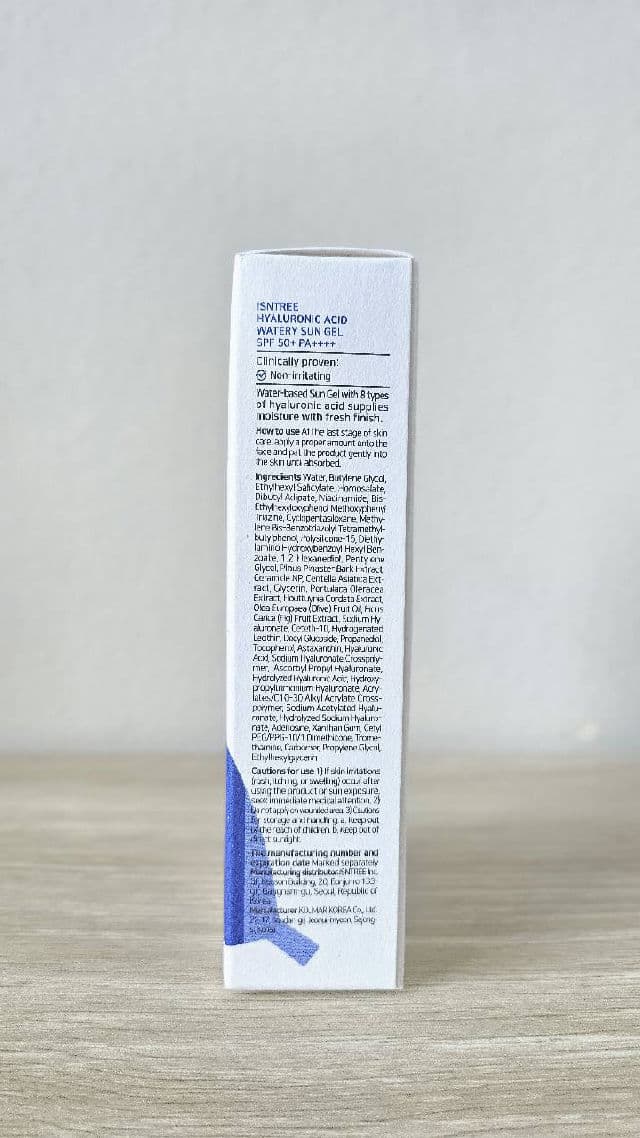 ISNTREE Hyaluronic Acid Watery Sun Gel SPF50+ PA++++ review photo by PinkPeach