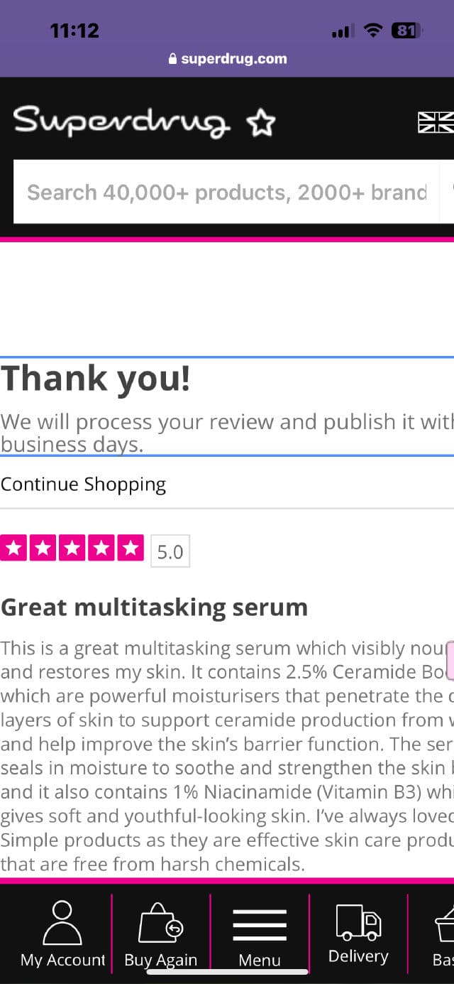 Simple Booster Serum - 10% Hemp Seed Oil + B3  review photo by BellaBooBeauty