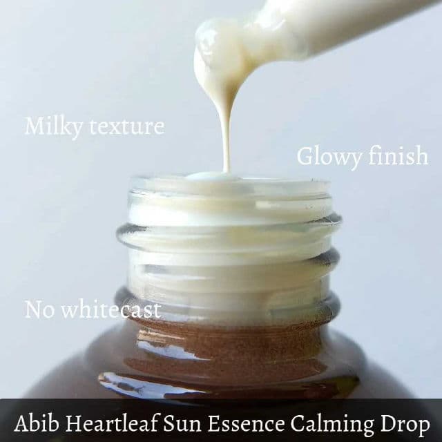 Abib Heartleaf Sun Essence Calming Drop SPF50+ PA++++  review photo by pickyrunaa