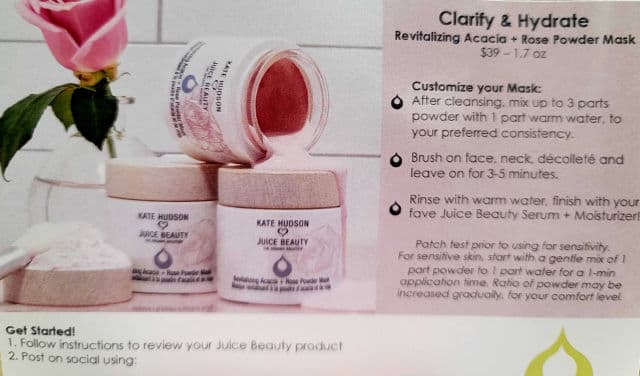 Juice Beauty Kate Hudson Revitalizing Acacia + Rose Powder Mask review photo by SacredV