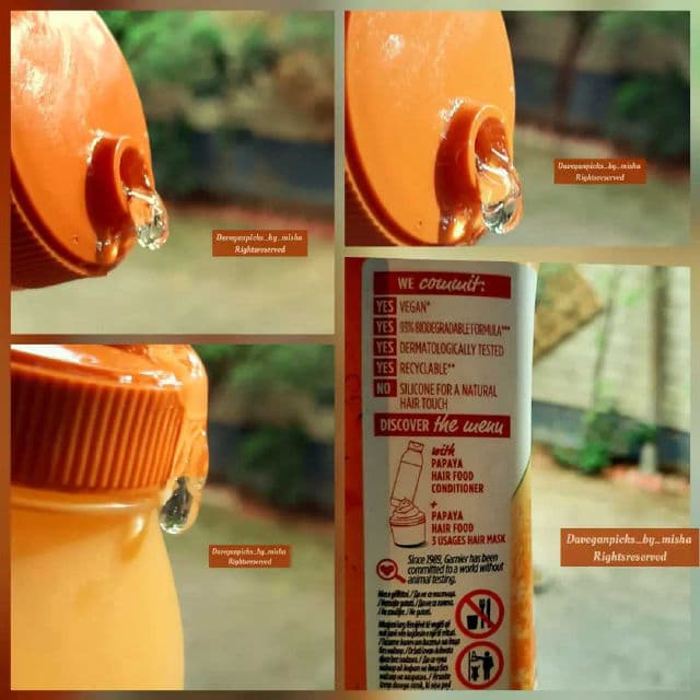 Garnier Fructis Papaya Hair Food Repairing Shampoo review photo by Daveganpicksbymisha