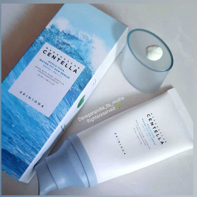 SKIN1004 Madagascar Centella Hyalu-Cica Water-Fit Sun Serum SPF50+ PA++++ review photo by Daveganpicksbymisha