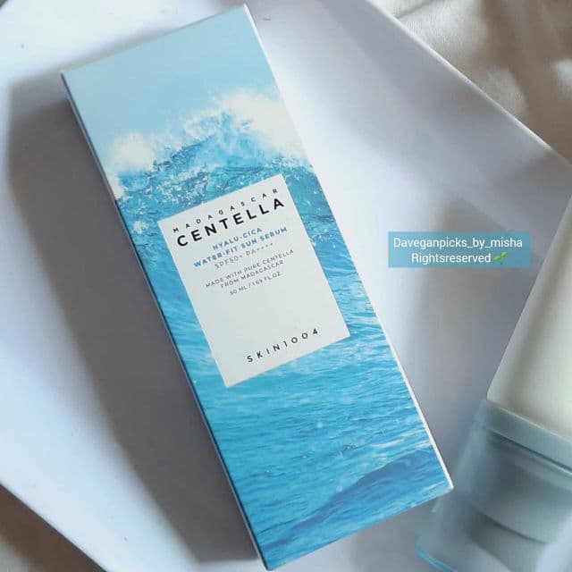 SKIN1004 Madagascar Centella Hyalu-Cica Water-Fit Sun Serum SPF50+ PA++++ review photo by Daveganpicksbymisha