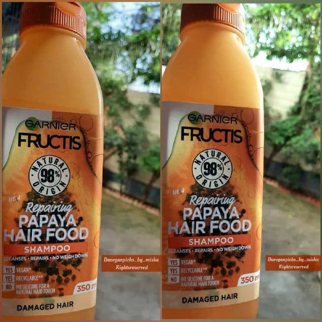 Garnier Fructis Papaya Hair Food Repairing Shampoo review photo by Daveganpicksbymisha