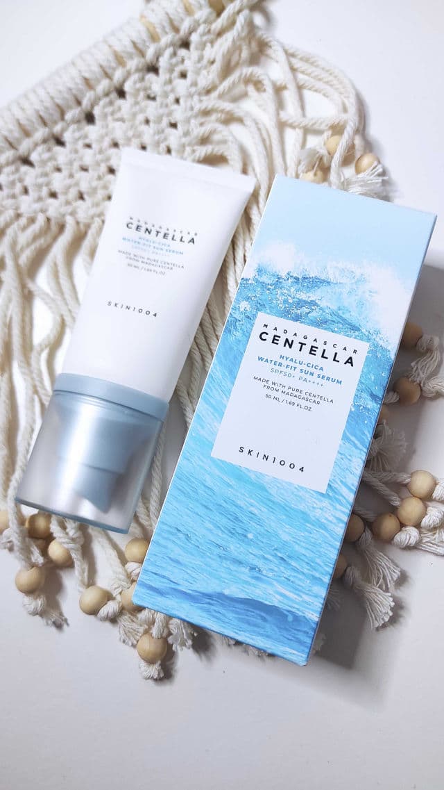 SKIN1004 Madagascar Centella Hyalu-Cica Water-Fit Sun Serum SPF50+ PA++++ review photo by Annaiz