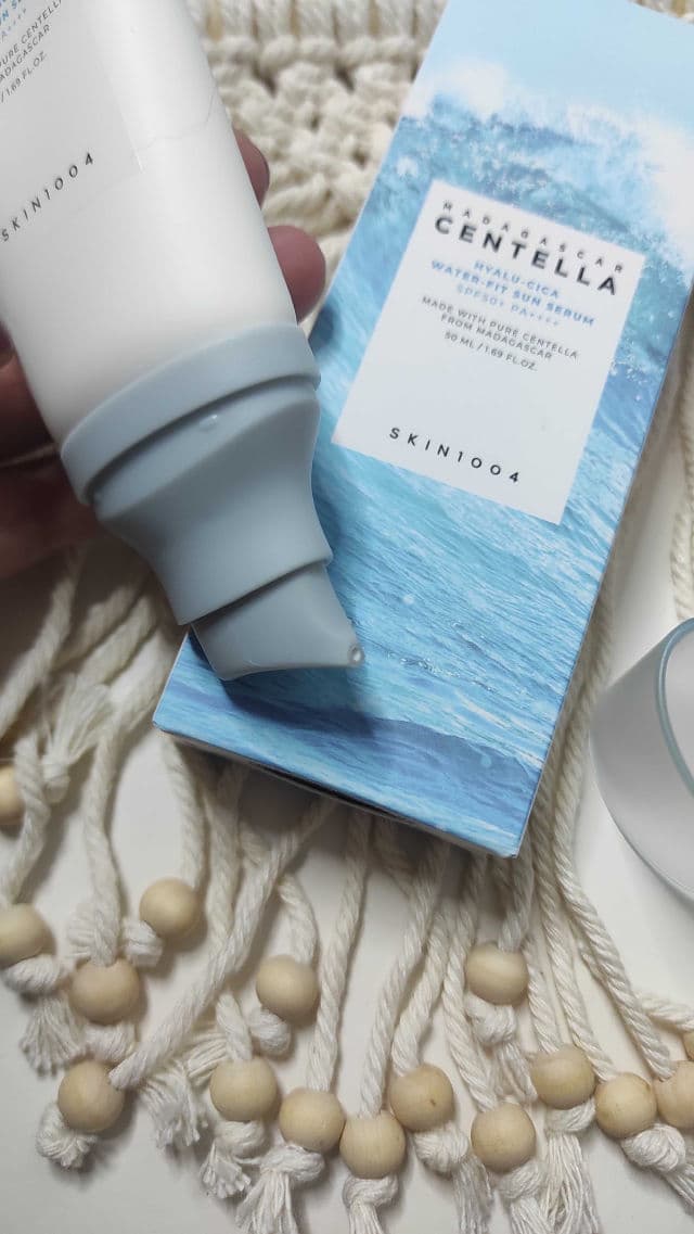 SKIN1004 Madagascar Centella Hyalu-Cica Water-Fit Sun Serum SPF50+ PA++++ review photo by Annaiz