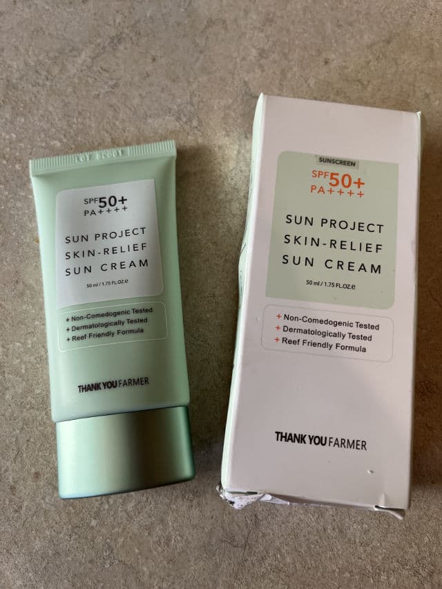 THANK YOU FARMER Sun Project Skin Relief Sun Cream SPF50+ PA++++ review photo by KBlushes