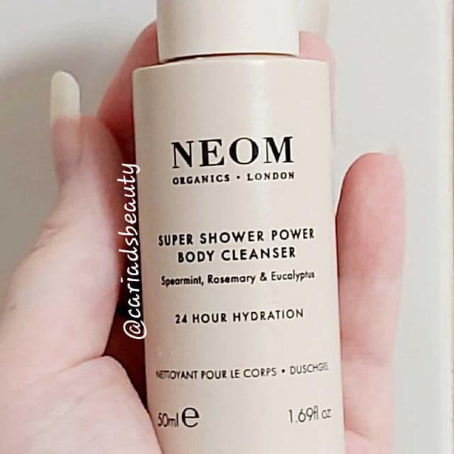 Neom Organics Super Shower Power Body Cleanser review photo by cariadsbeauty