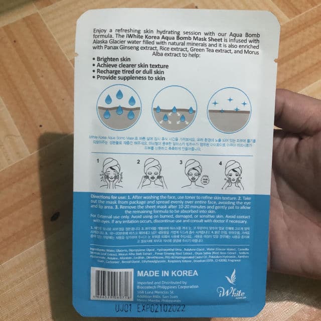 Aqua Bomb Mask Sheet product review