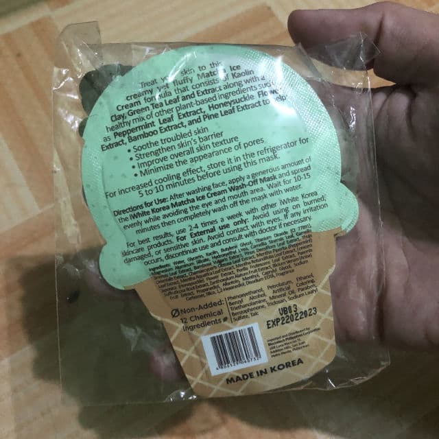 Matcha Ice Cream Wash-Off Mask product review