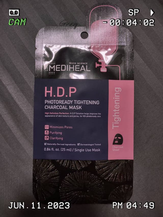 MEDIHEAL H.D.P Photoready Tightening Charcoal Mask review photo by ginny9440