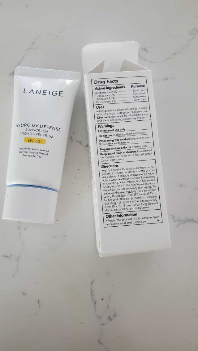 Laneige Hydro UV Defense Sunscreen Broad Spectrum SPF50+ review photo by calvokurumilla