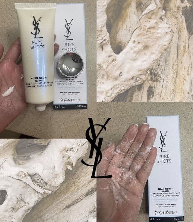YSL Beauty Pure Shots Clean Reboot Mousse Cleanser review photo by Brewlife