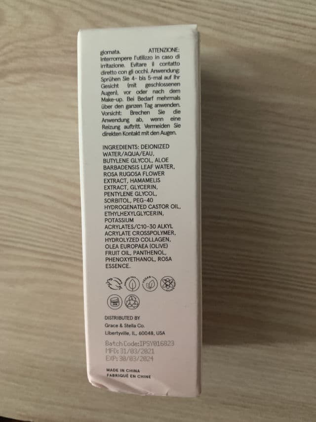 Grace & Stella Hydrating Rose Facial Spray review photo by Yuccako