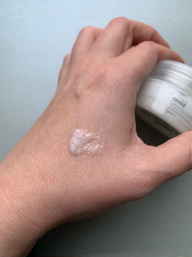 NatureLab. Tokyo Perfect Shine Clarifying Scalp Scrub review photo by Yuccako