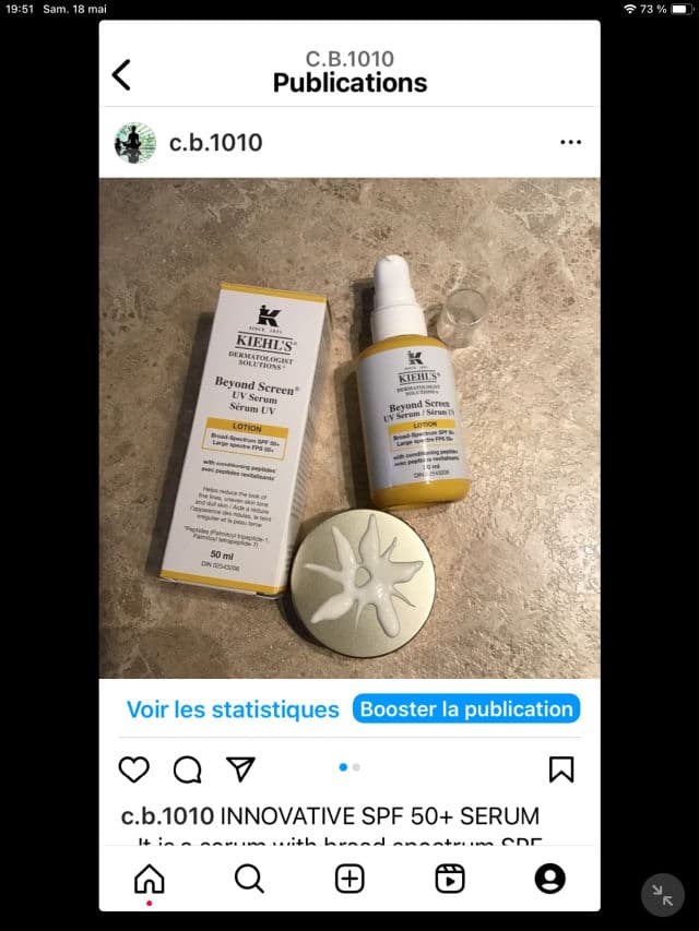 Kiehl's Better Screen UV Serum Sunscreen SPF50+ review photo by Caro9