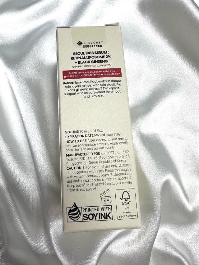 K-Secret Seoul 1988 Serum: Retinal Liposome 2% + Black Ginseng review photo by lucyyg10