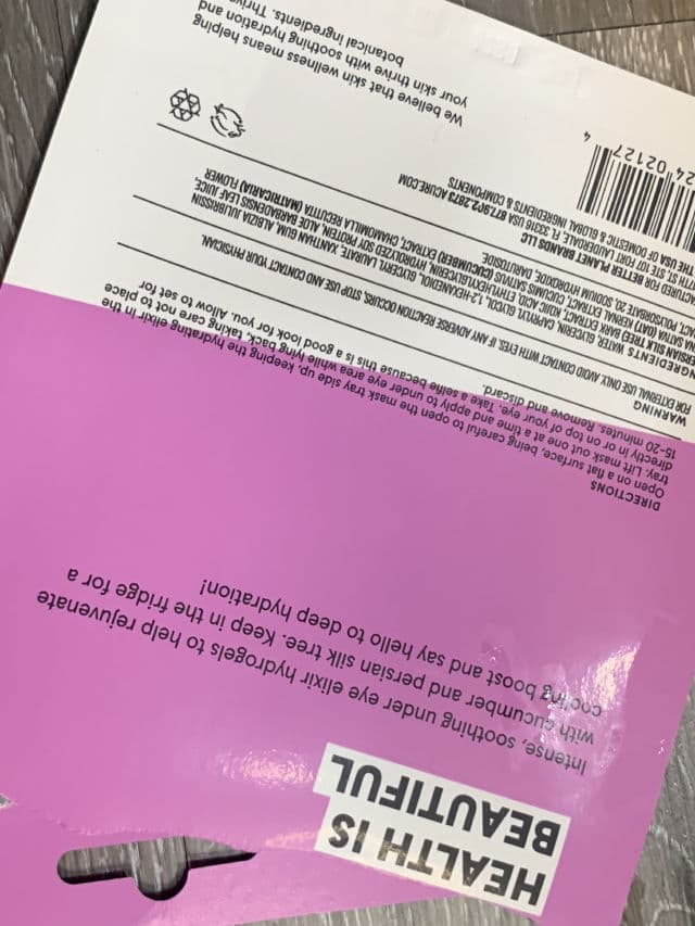 Acure Radically Rejuvenating Under Eye Hydrogel Mask review photo by BoxyLady