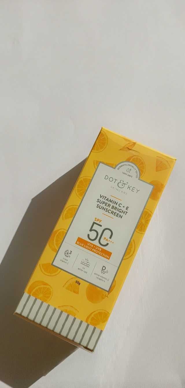 Dot & Key Vitamin C + E Super Bright Sunscreen SPF 50 PA+++ review photo by demiskincare