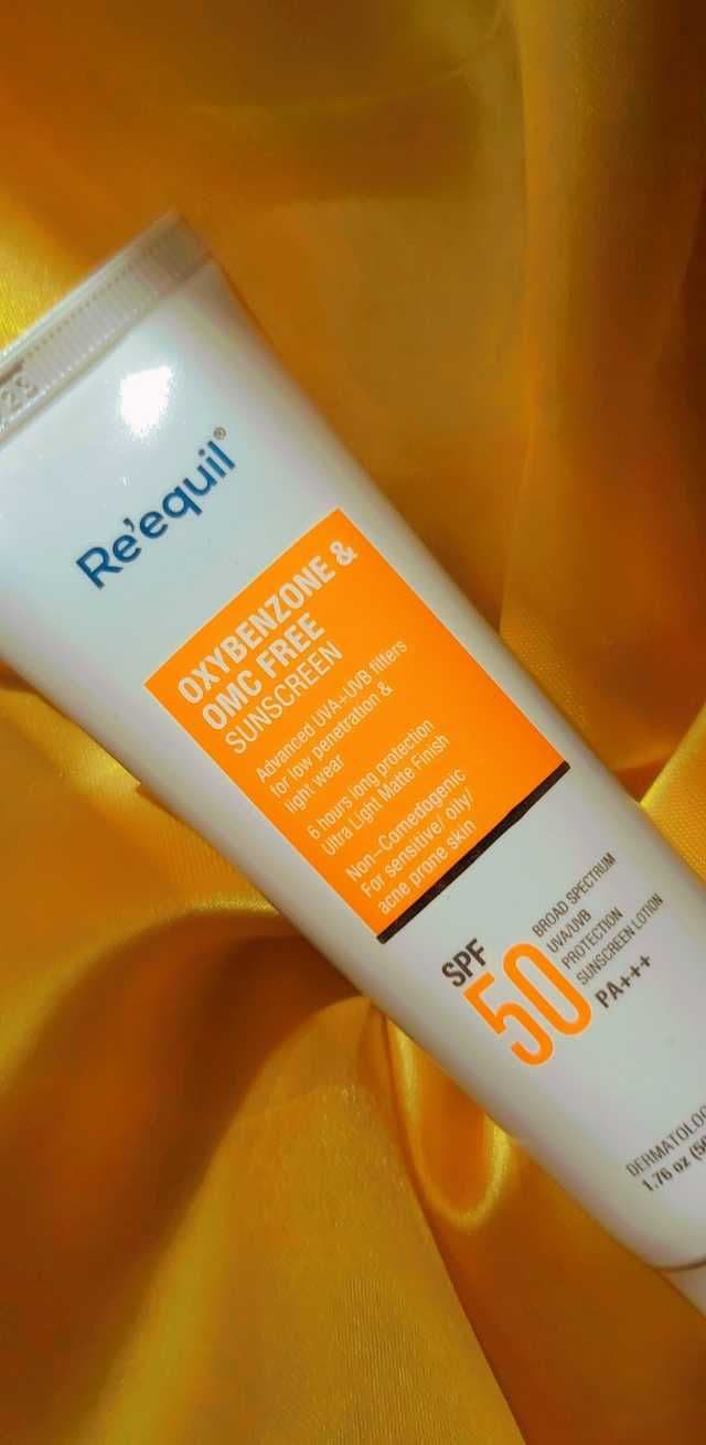 Re'equil Oxybenzone & OMC Free Sunscreen SPF 50 review photo by demiskincare