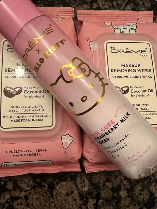 The Creme Shop Hello Kitty Pure Cure Strawberry Milk Toner review photo by Jadorimama