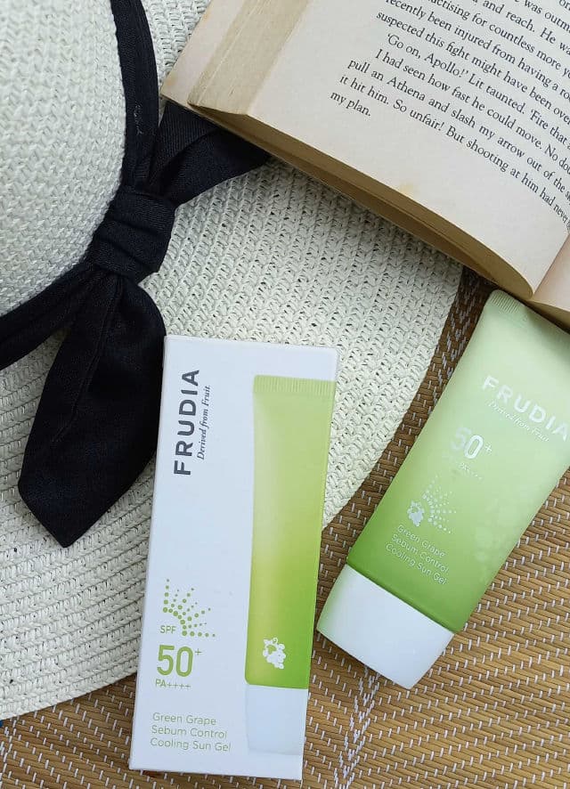 Frudia Green Grape Sebum Control Cooling Sun Gel SPF 50+/PA++++ review photo by peachybaby