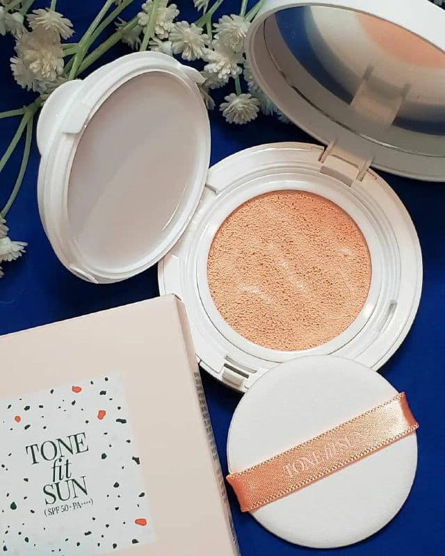 TONE fit SUN Vegan Tone-up Sun Cushion SPF50+ PA++++  review photo by AlottaxReviews