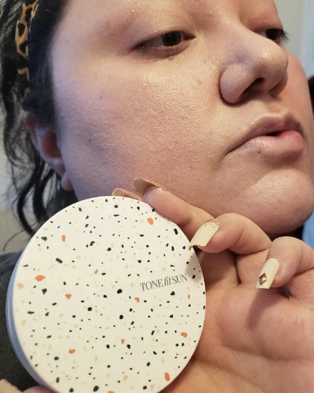TONE fit SUN Vegan Tone-up Sun Cushion SPF50+ PA++++  review photo by AlottaxReviews