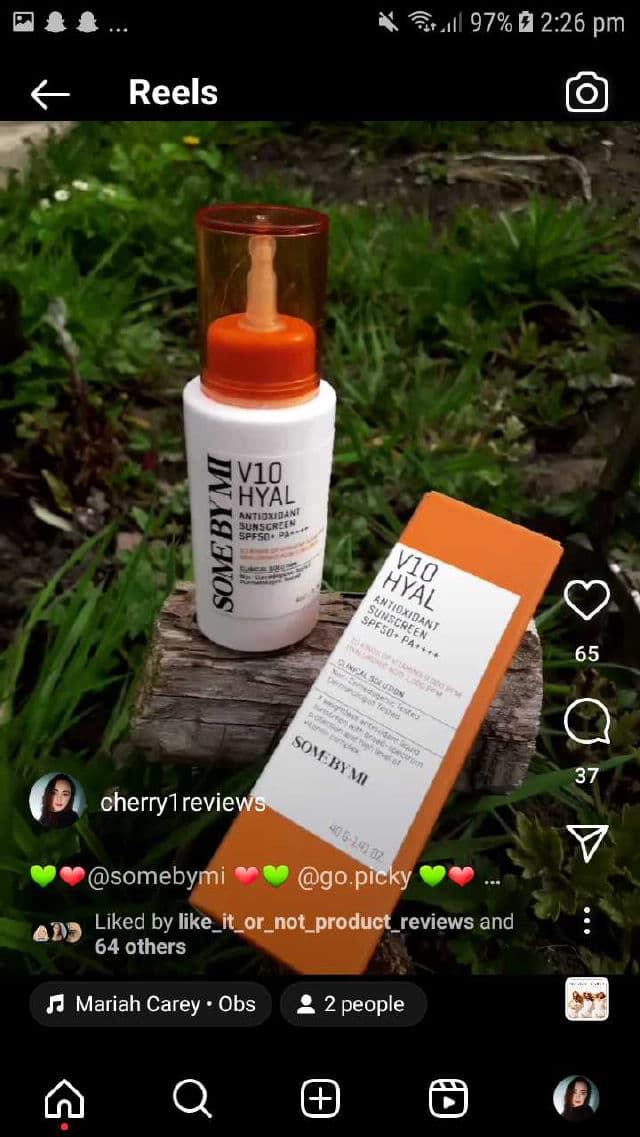 Some By Mi V10 Hyal Hydra Capsule Sunscreen SPF50+ PA++++ review photo by Cherryreveiws