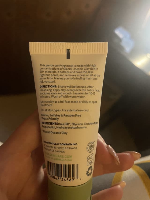 NENA Clay Mask review photo by Thursday