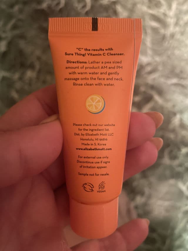 Elizabeth Mott Sure Thing! Vitamin C Cleanser review photo by Thursday