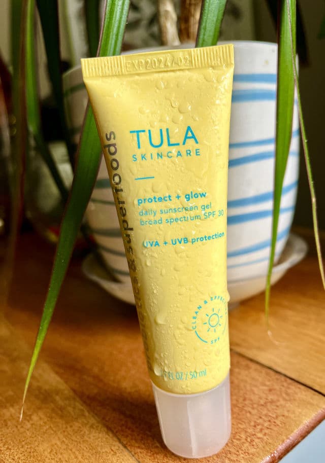 TULA Skincare Protect + Glow Daily Sunscreen Gel Broad Spectrum SPF 30 review photo by sgm18