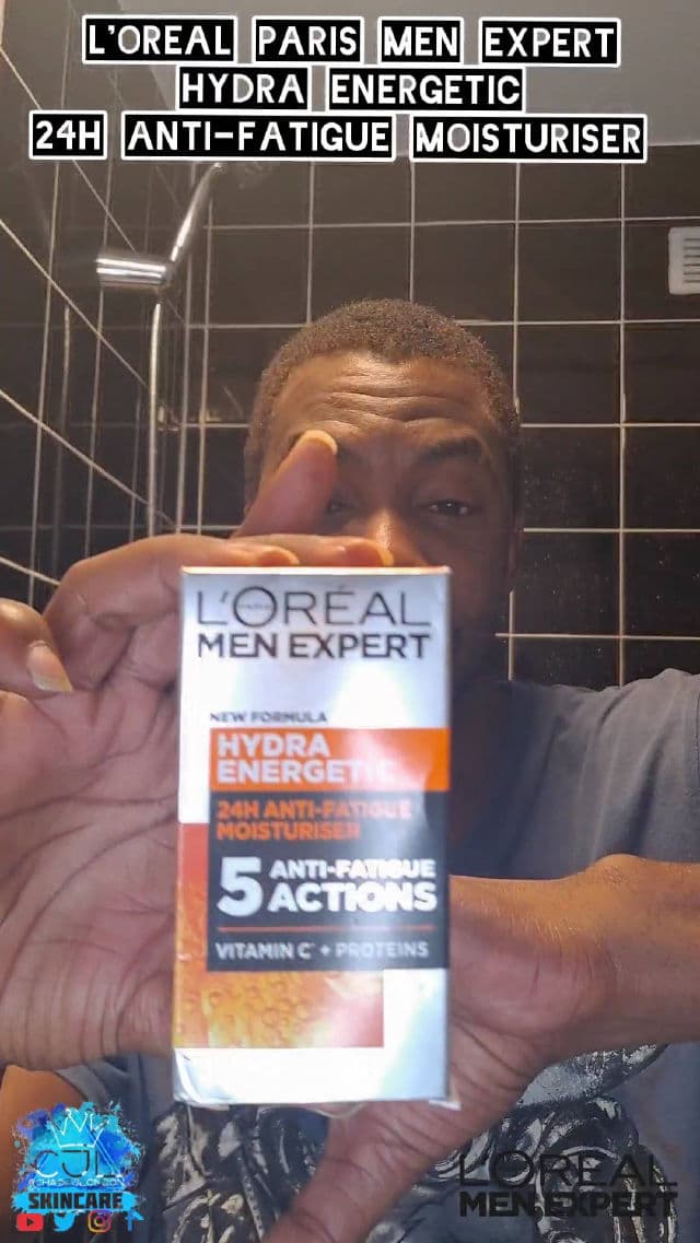 Loreal Men Expert Hydra Energetic Anti-Fatigue Daily Moisturiser review photo by CHASEJLONDON