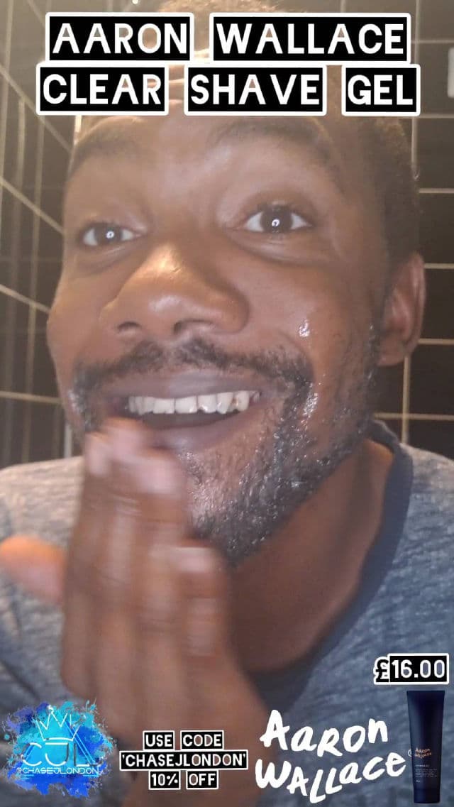 Aaron Wallace Clear Shave Gel review photo by CHASEJLONDON