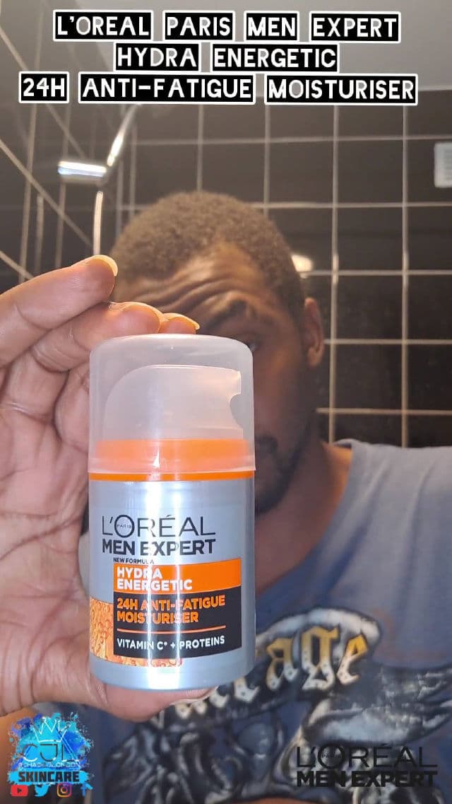 Loreal Men Expert Hydra Energetic Anti-Fatigue Daily Moisturiser review photo by CHASEJLONDON