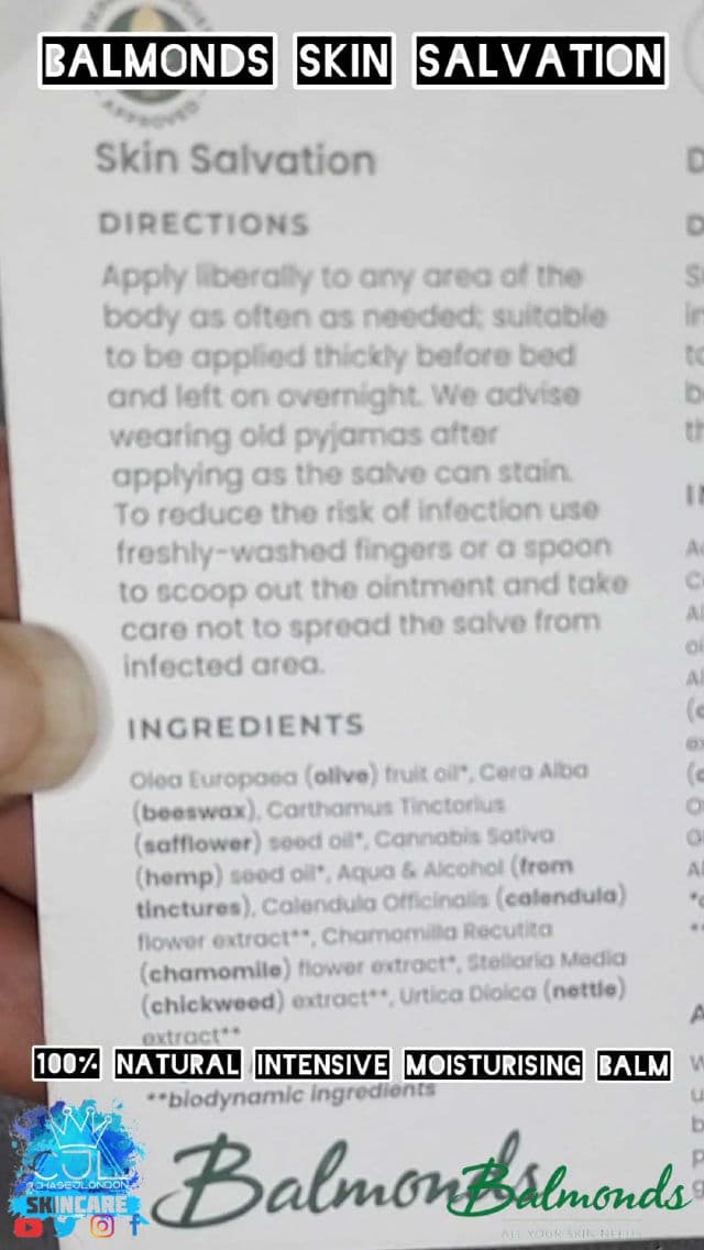 Balmonds Skin Salvation review photo by CHASEJLONDON