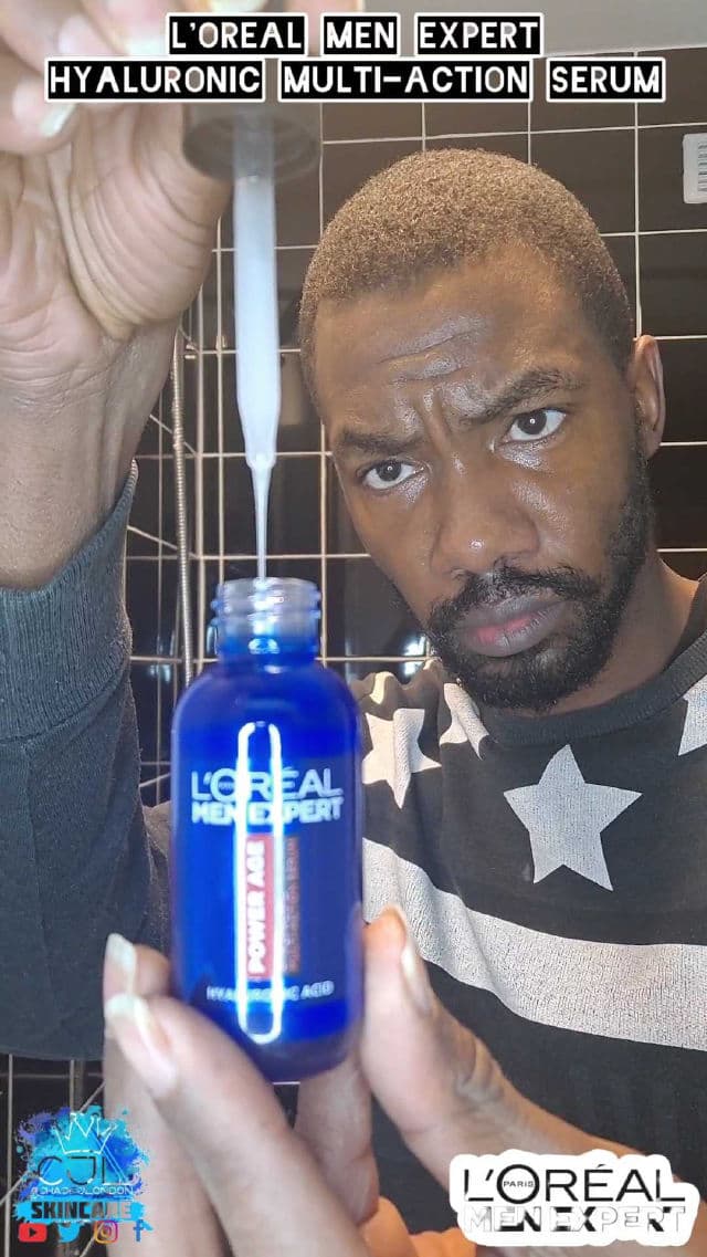 L'Oreal Paris Men Expert Power Age Hyaluronic Multi-Action Serum review photo by CHASEJLONDON