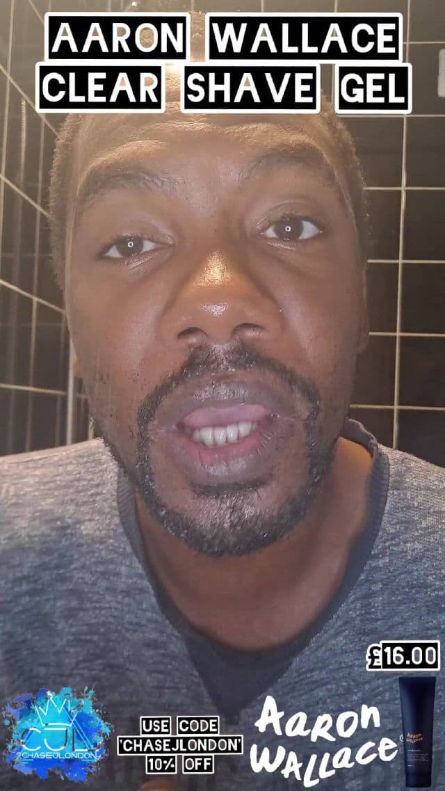 Aaron Wallace Clear Shave Gel review photo by CHASEJLONDON