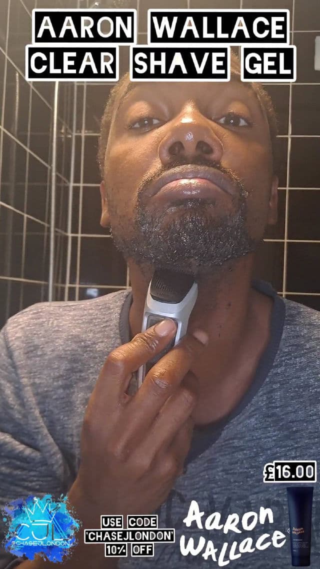 Aaron Wallace Clear Shave Gel review photo by CHASEJLONDON