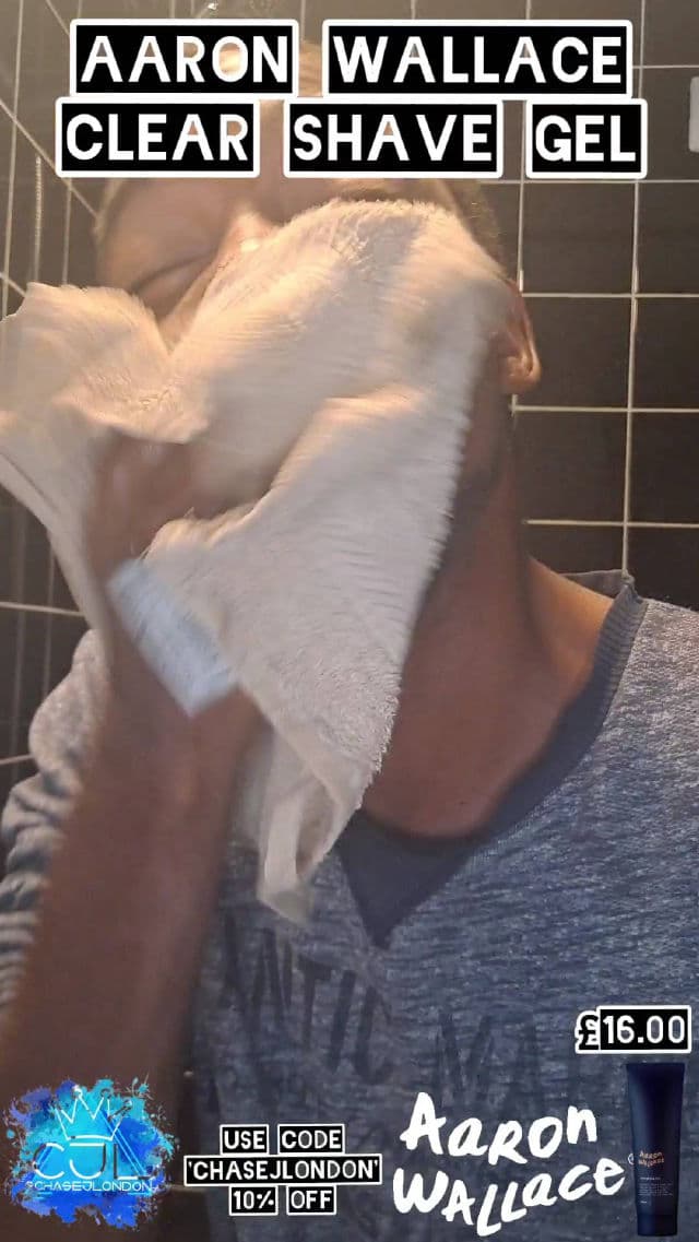 Aaron Wallace Clear Shave Gel review photo by CHASEJLONDON