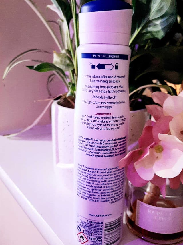 Nivea Pearl & Beauty Anti-perspirant Quick Dry Deodorant Spray review photo by Tolly