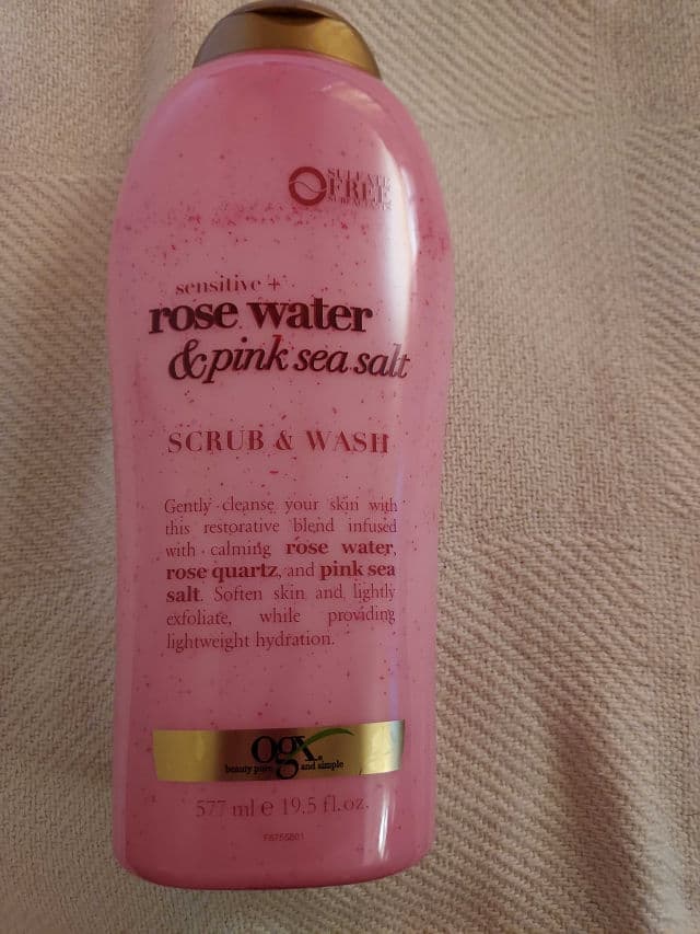 OGX Sensitive Rose Water & Pink Sea Salt Scrub & Wash review photo by jellybean1982
