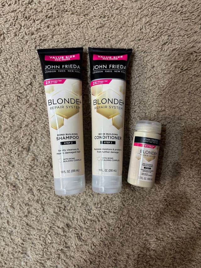 John Frieda Blonde+ Hair System Bond Building Shampoo review photo by mariaa55