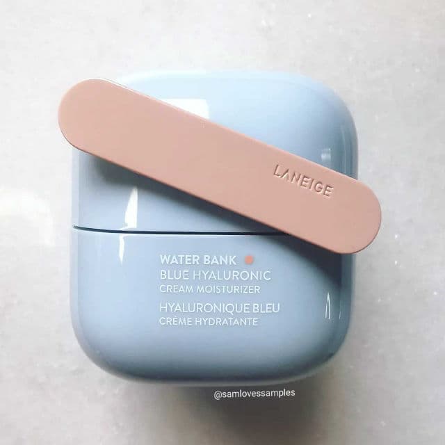 Laneige Water Bank Blue Hyaluronic Cream Moisturizer review photo by samlovessamples