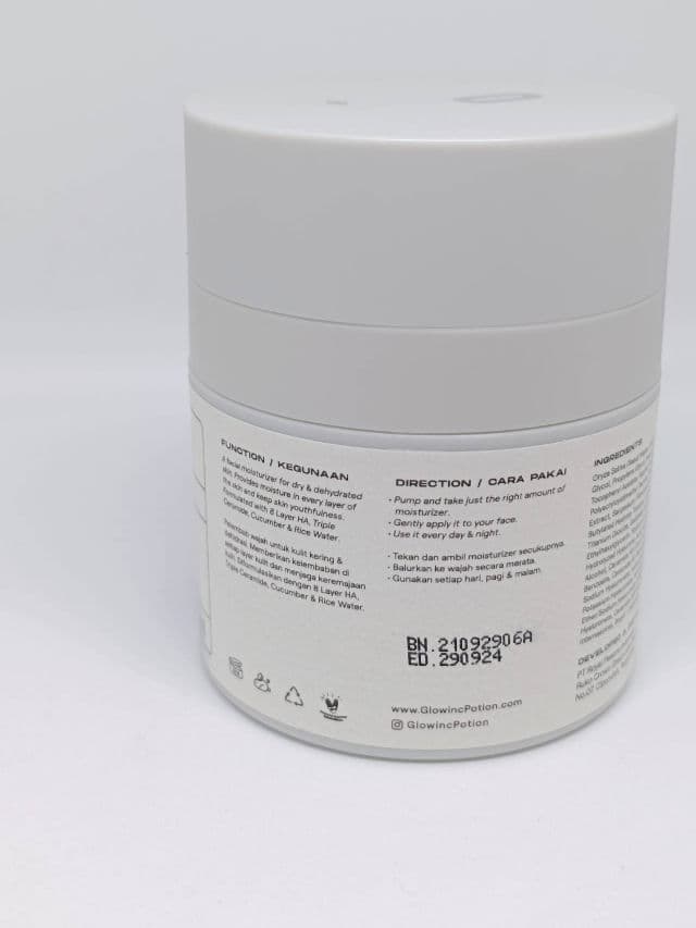 Glow Inc Potion HYDRALIVE+ Moisture Lock Everyday Moisturizer review photo by salsabila539