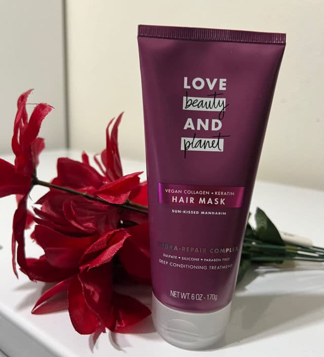 Love Beauty and Planet Vegan Collagen, Keratin & Sun-kissed Mandarin Deep Conditioning Hair Mask  review photo by Spicesofbeauty
