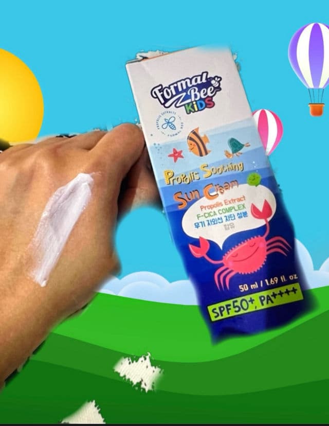 Formal Bee Kids Propolis Soothing Sun Cream SPF50+ PA++++  review photo by Spicesofbeauty