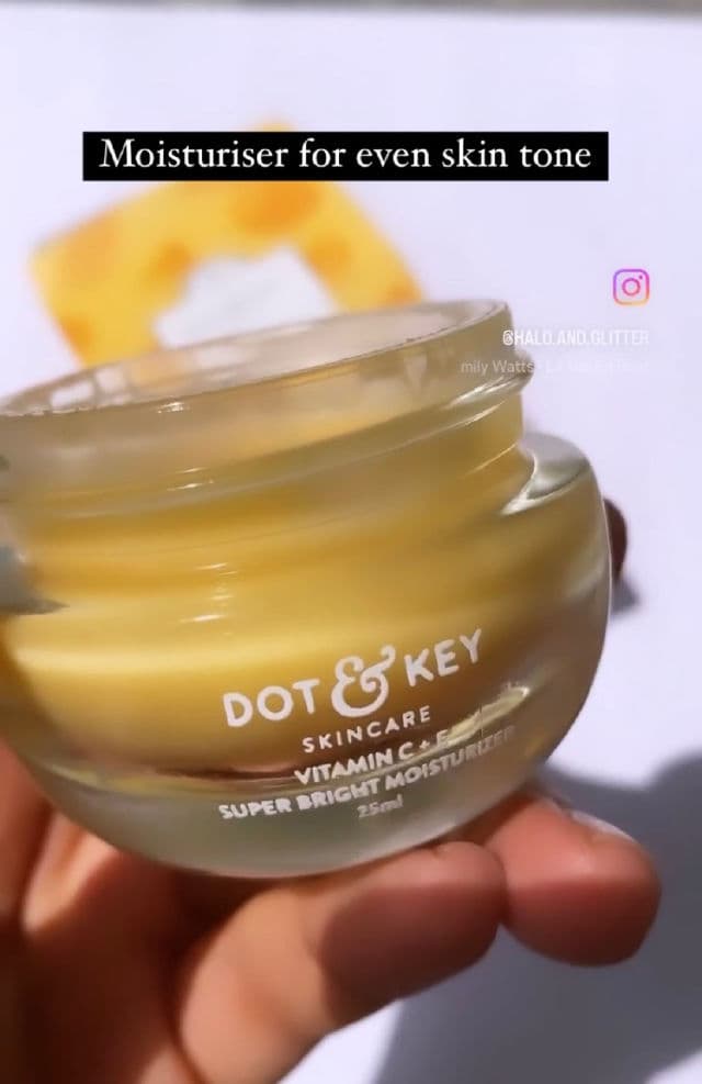 Dot & Key Vitamin C + E Super Bright Moisturizer review photo by Haloandglitter
